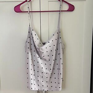 Yipinduo Satin Tak Top, Cowl Neck, Sleeveless, Size: Small